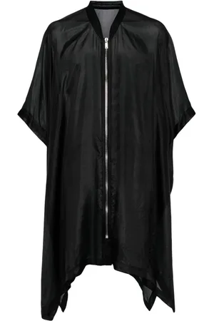 Rick Owens Asymmetrischer Seidenmantel