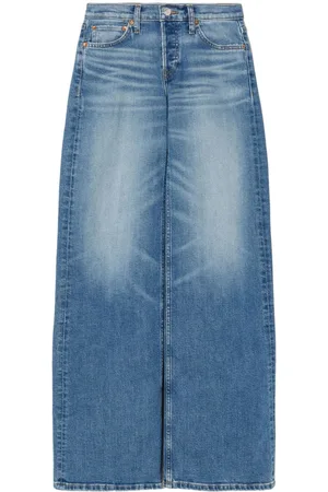 RE/DONE Halbhohe Wide-Leg-Jeans