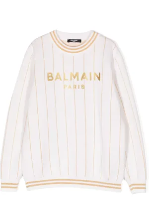 Balmain Strickpullover mit Logo-Print