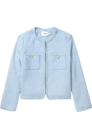 B+AB Tweed-Jacke mit Flechtborten