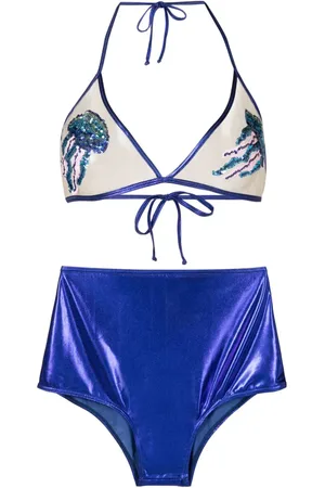 Brigitte Metallic-Bikini mit Pailletten