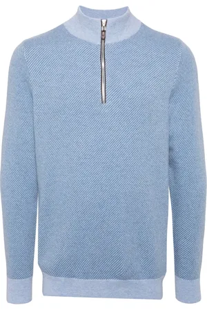 N.PEAL Kaschmirpullover mit diagonalen Streifen