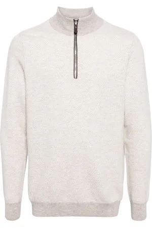 N.PEAL Gestreifter Pullover aus Bio-Kaschmir