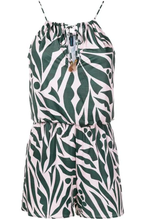 Lygia & Nanny Playsuit aus Seide mit grafischem Print