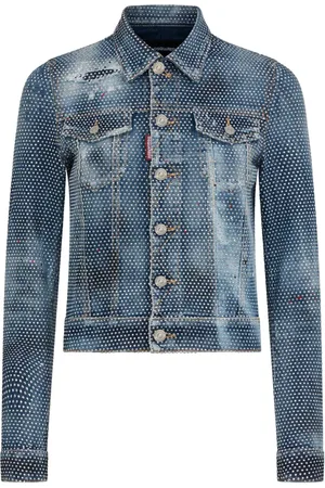 Dsquared2 Jeansjacke mit Kristallverzierung