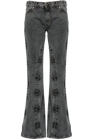 Y / PROJECT Ausgeblichene Bootcut-Jeans