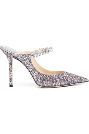 Jimmy Choo Bing Mules mit Glitter 100mm