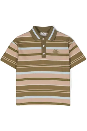 Etro Gestreiftes Poloshirt mit Pegaso-Motiv