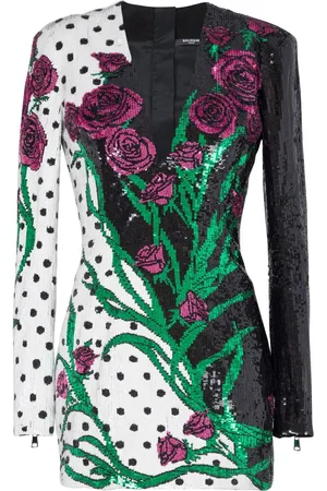 Balmain Minikleid mit V-Ausschnitt