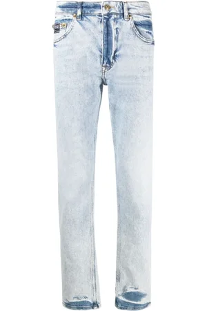 VERSACE Halbhohe Straight-Leg-Jeans