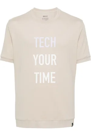Boggi Milano Pikee-T-Shirt mit Slogan-Print