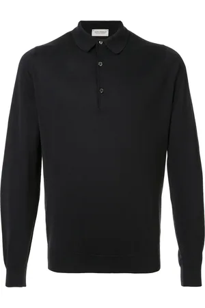 JOHN SMEDLEY Poloshirt mit langen Ärmeln