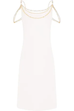 Paco rabanne Seiden-Midikleid mit Kettenträgern