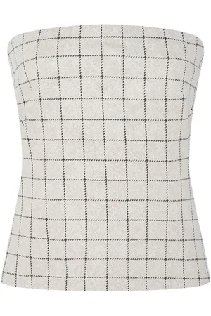 ROSETTA GETTY Bandeau-Top mit Gittermuster