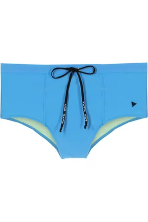 AMIR SLAMA Kordelzug-Badehose mit Logo-Schild