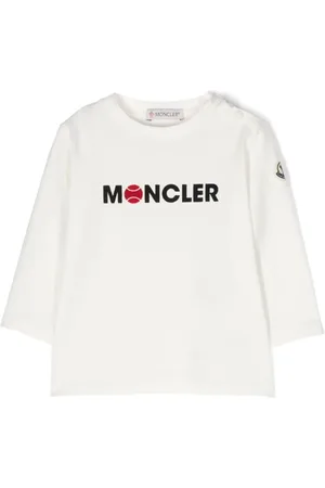 Moncler Langarmshirt mit geflocktem Logo