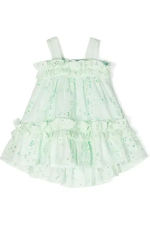 Lapin House Kleid mit Lochstickerei