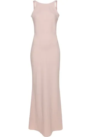 DRHOPE Ärmelloses Krepp-Maxikleid
