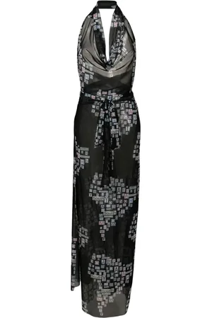 AMIR SLAMA Transparentes Kleid