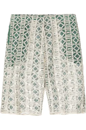 AMIR SLAMA Shorts mit Stickerei