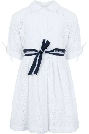 Lapin House Kleid mit Lochstickerei