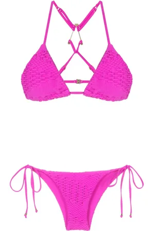AMIR SLAMA Gewebter Triangel-Bikini