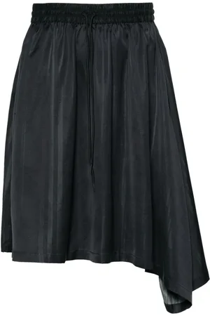 Y-3 Gestreifter Rock mit Logo-Print