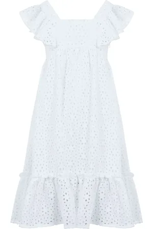 Lapin House Kleid mit Lochstickerei