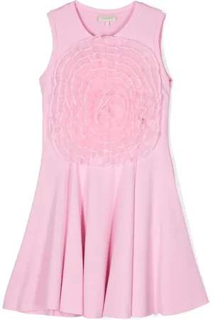 Twin-Set Ausgestelltes Kleid mit Blumenapplikation
