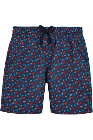 Vilebrequin Logo-Badeshorts mit Schildkröten-Print