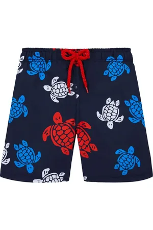 Vilebrequin Logo-Badeshorts mit Schildkröten-Print