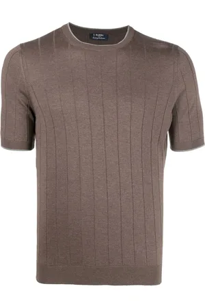 BARBA T-Shirt aus geripptem Strick