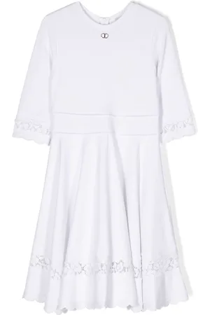 Twin-Set Kleid mit Logo-Schild