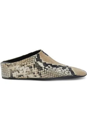 Jil Sander Mules mit Schlangen-Effekt