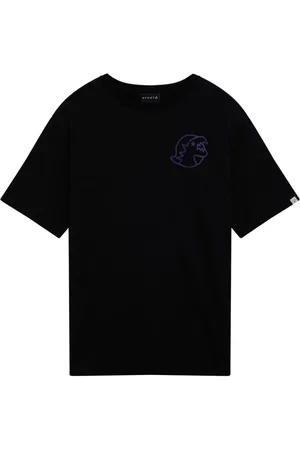 AGNÈS B. T-Shirt mit Logo-Streifen