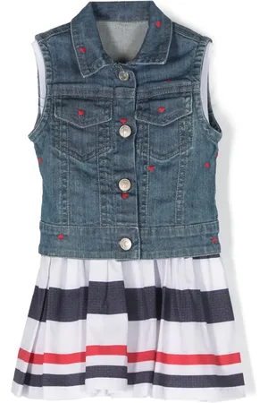 Lapin House Gestreiftes Kleid im Layering-Look