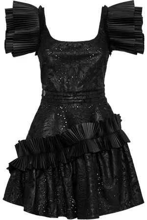 Philipp Plein Gerüschtes Minikleid aus Faux-Leder