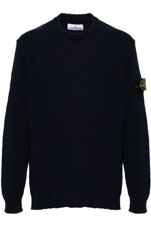 Stone Island Gestreifter Pullover mit Kompass-Patch