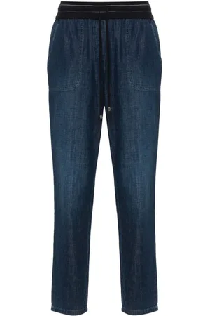 LORENA ANTONIAZZI Tapered-Jeans mit Kordelzug