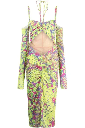 VERSACE Midikleid mit abstraktem Print