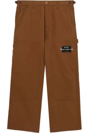 Izzue Weite Hose mit Logo-Patch