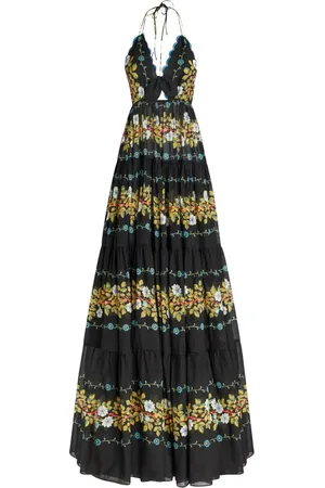 Etro Blumen-Maxikleid mit offenem Rücken