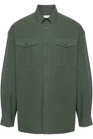 Emporio Armani Hemd aus Bio-Baumwolle mit Logo-Patch