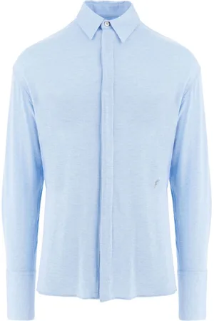 Salvatore Ferragamo Stretchjersey-Hemd mit Logo-Stickerei