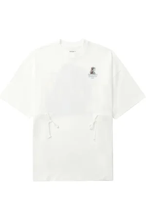 Musium Div. Besticktes T-Shirt mit Kordelzug