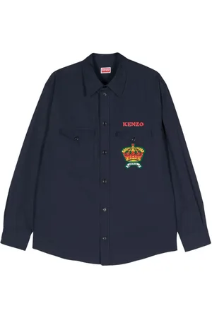 Kenzo Hemd mit Logo-Applikation