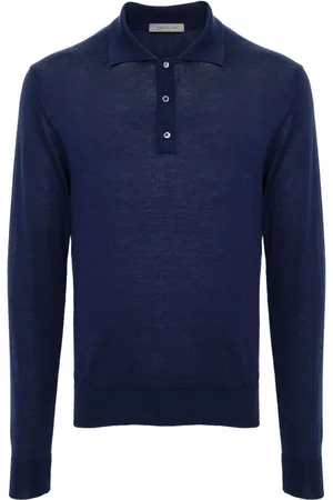 corneliani Fein gestricktes Poloshirt