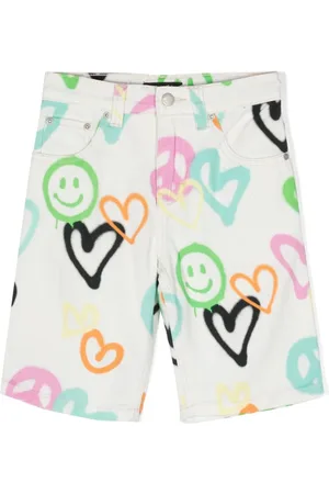 Molo Art Jeans-Shorts mit Graffiti-Print