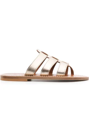 K jacques Dolon Pantoletten im Metallic-Look