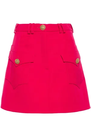 Balmain Minirock mit gravierten Knöpfen mit Löwenmotiv